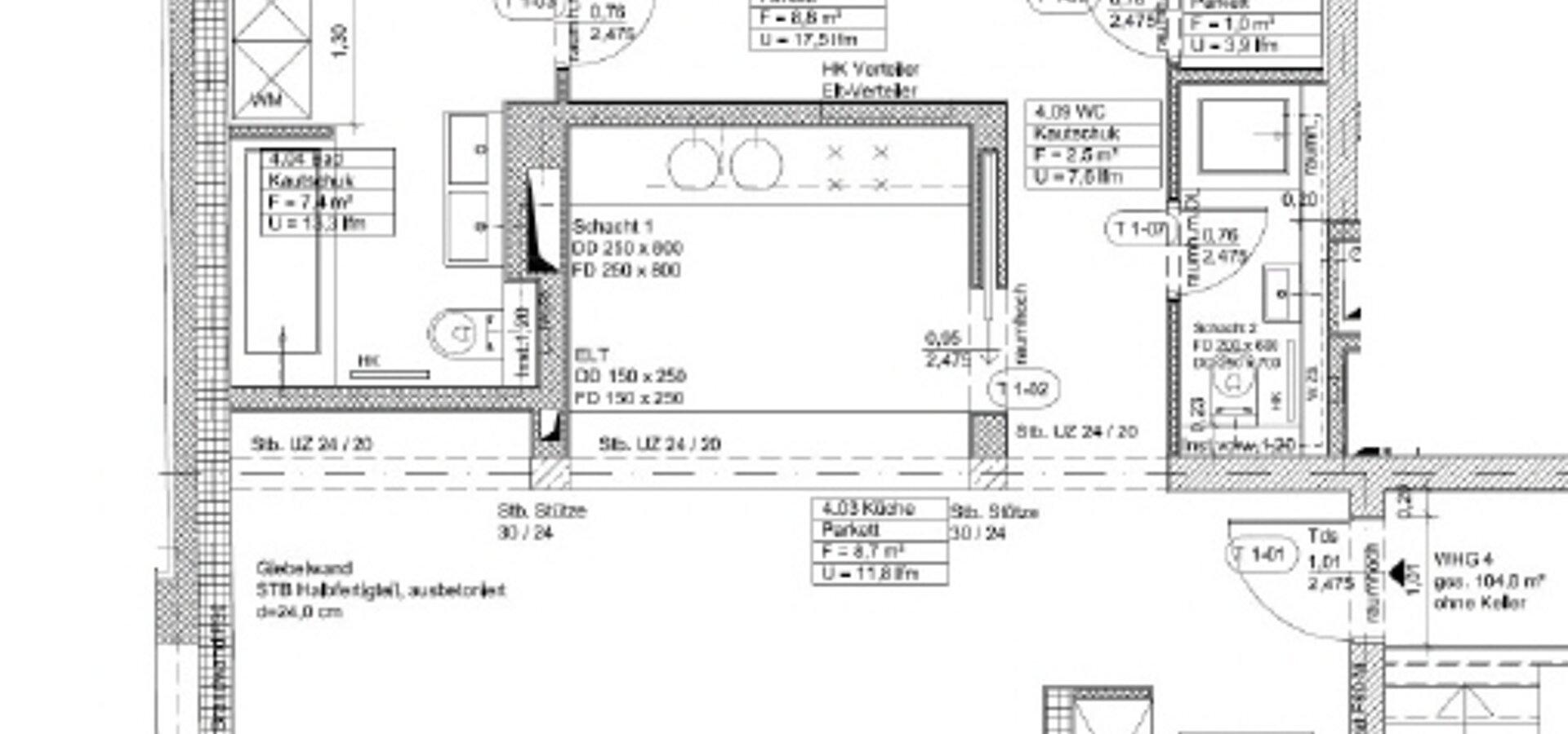 Grundriss Wohnung 4 (1 OG)