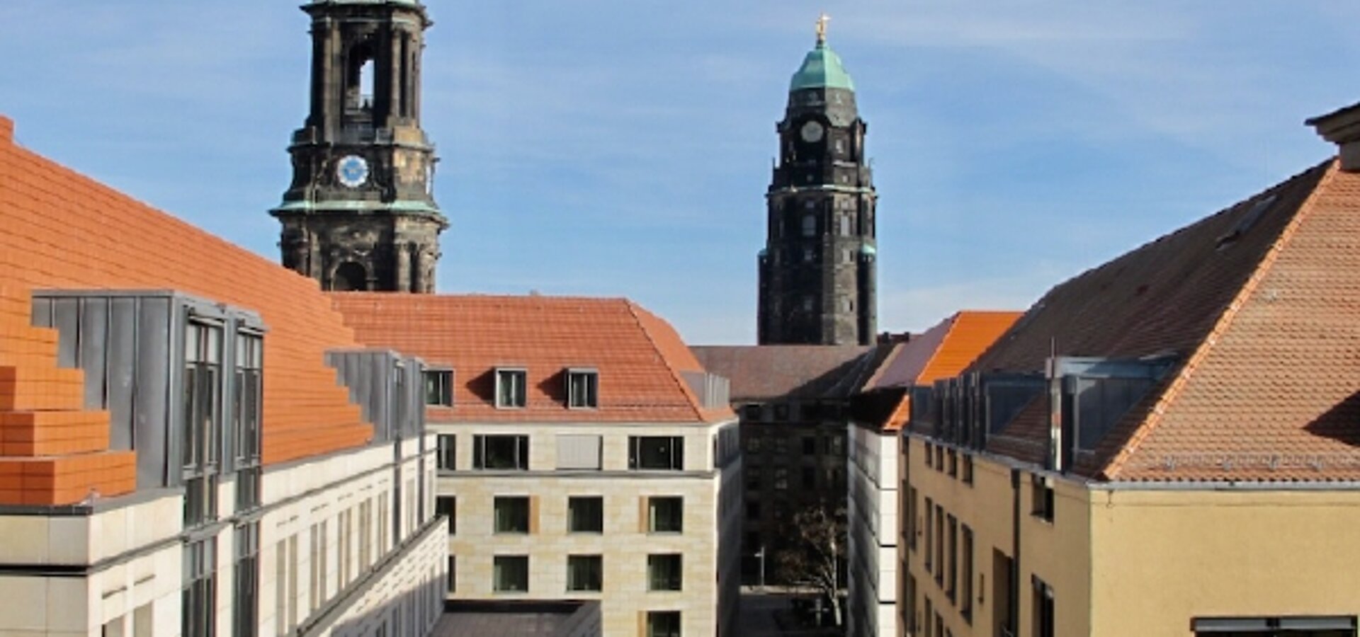 Blick zur Kreuzkirche