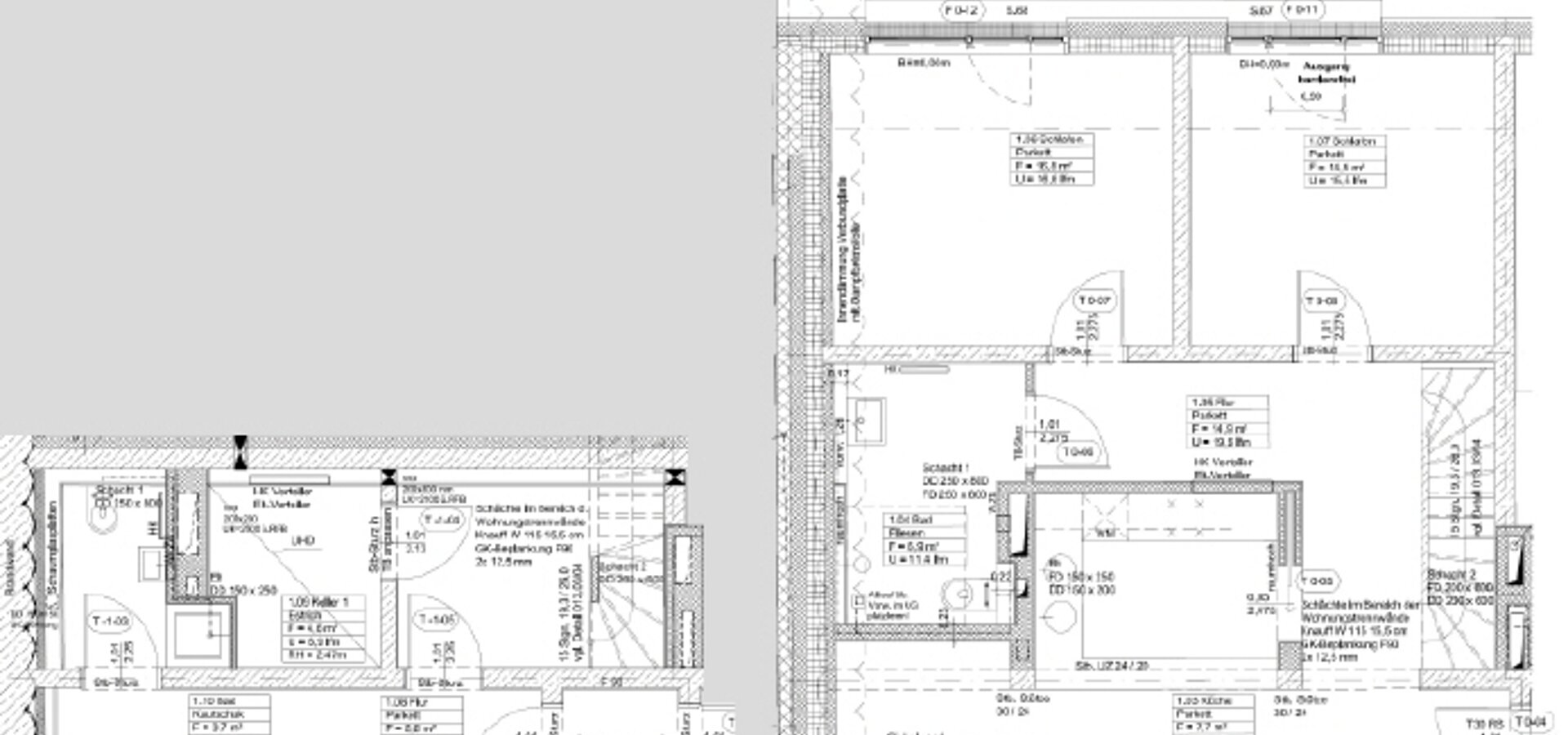 15 Grundriss Wohnung 1 (EG + UG)