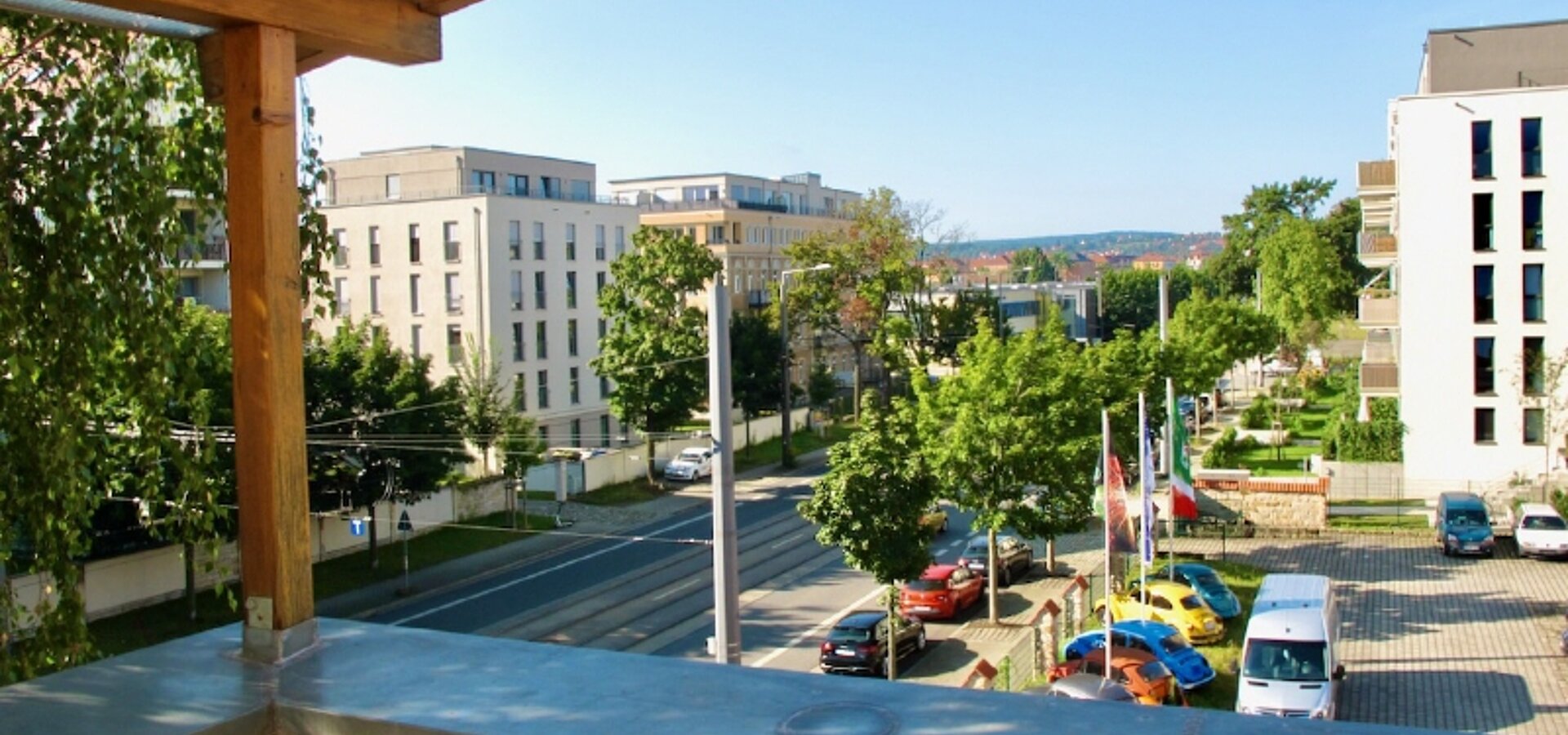 überdachter Balkon