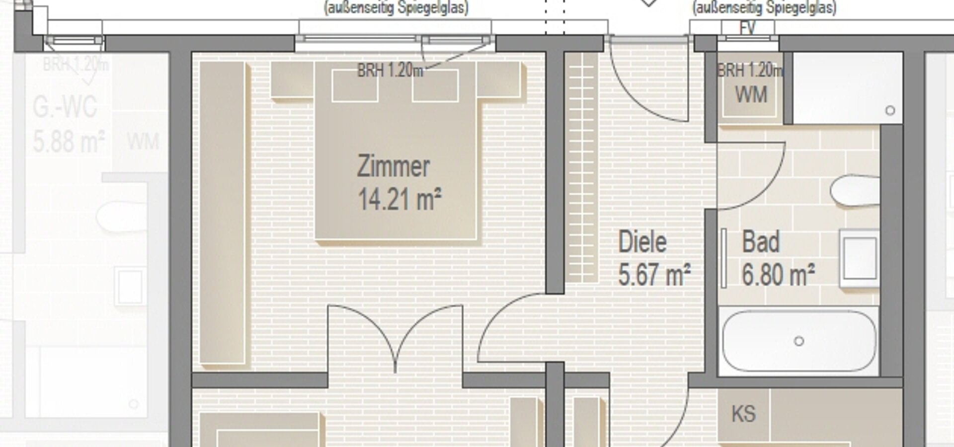 Grundriss Variante 1