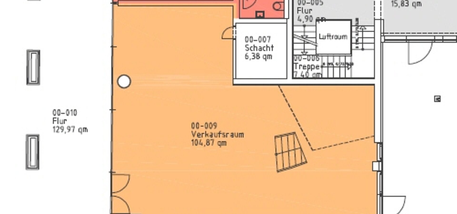 Grundriss Laden