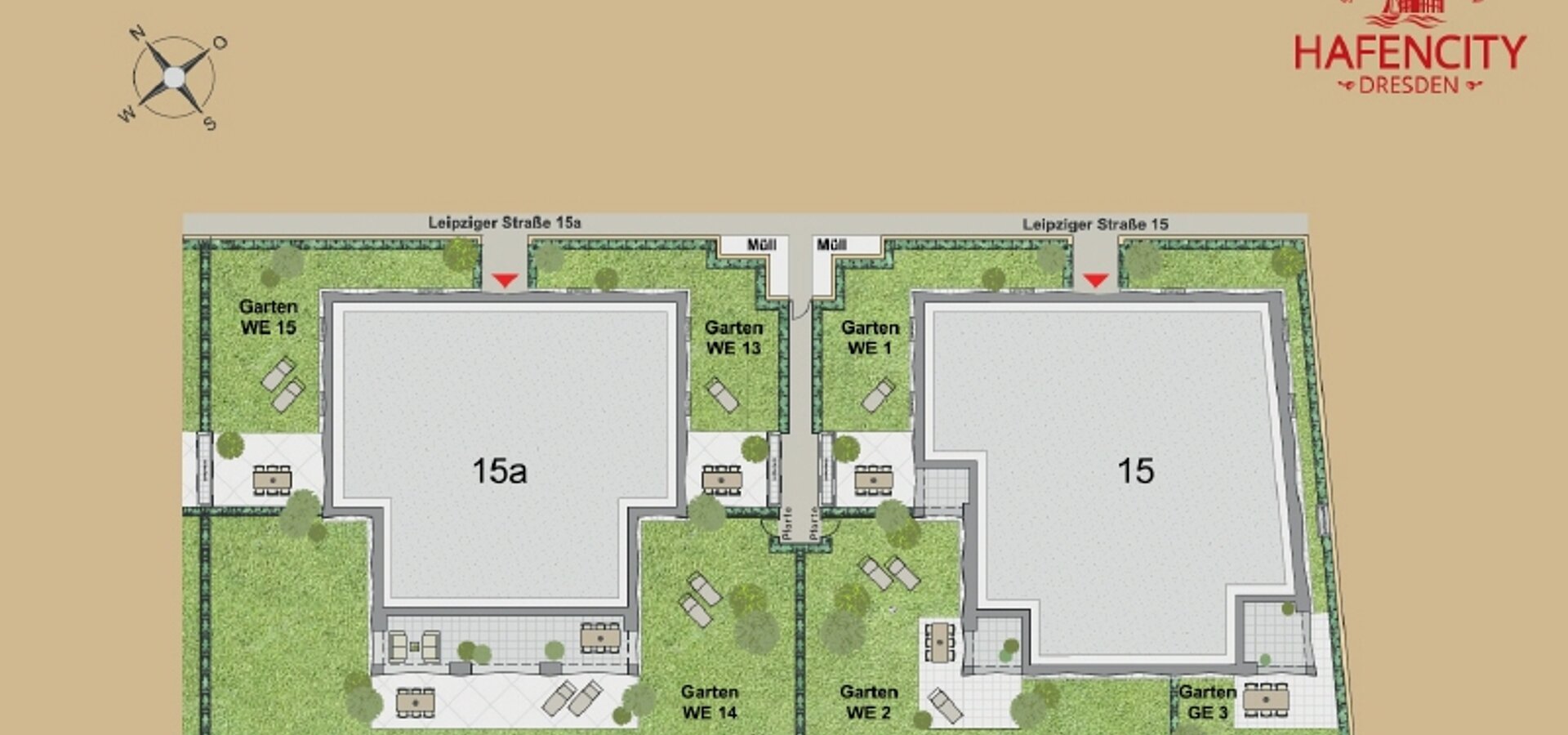 Lageplan Haus 15 - 15a