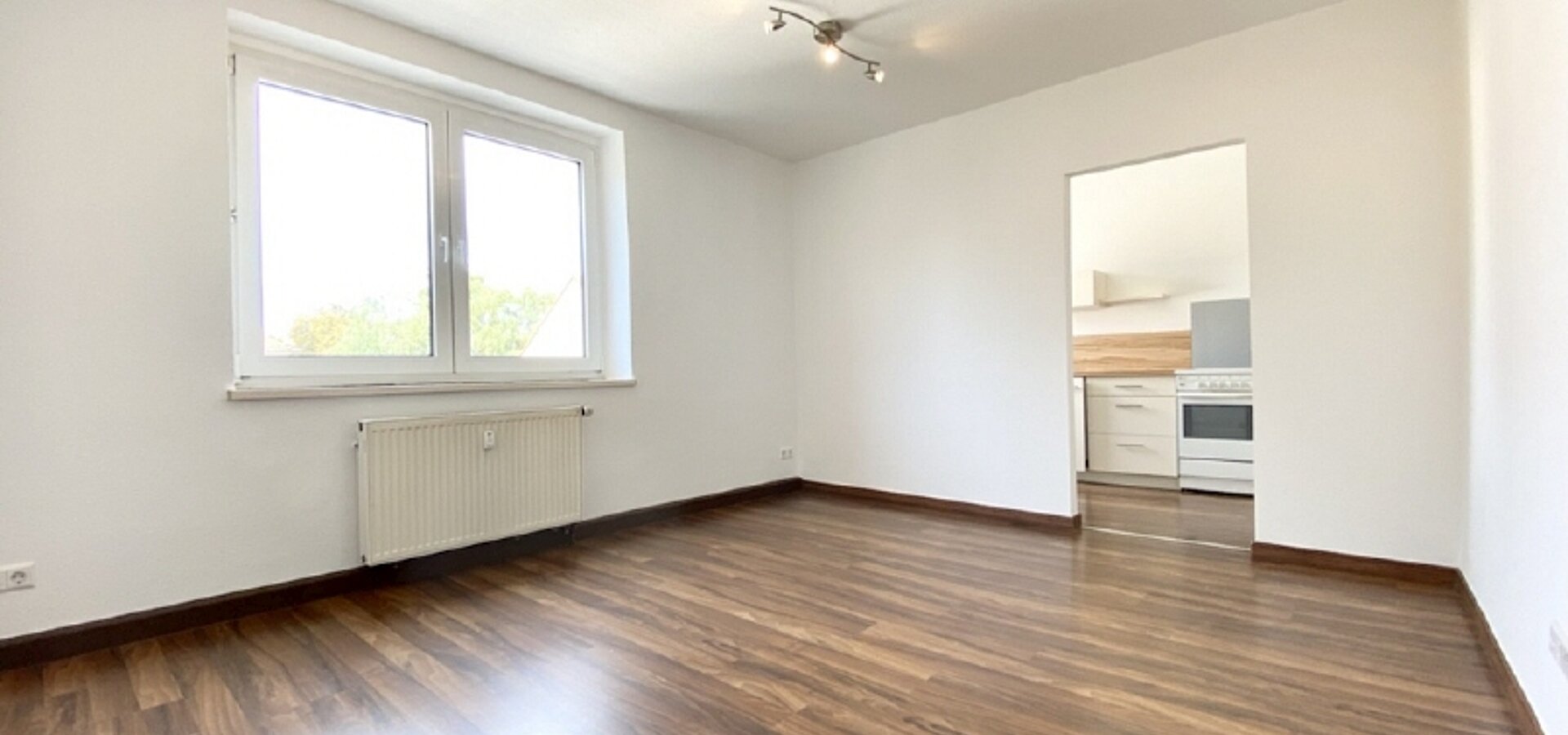 Wohnzimmer mit Zugang Küche